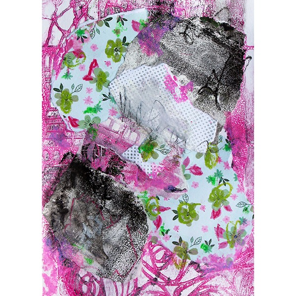Hier encore IX | 18 x 13 cm | Techniques mixtes sur papier | Mélanie Poirier